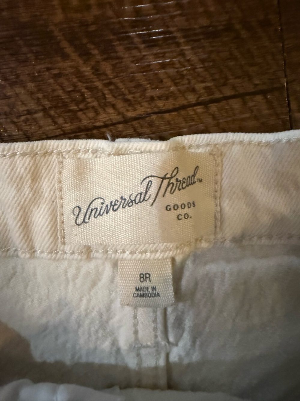 Universal Thread Cream Straight-Leg Distressed Jeans - Picture 3 of 7